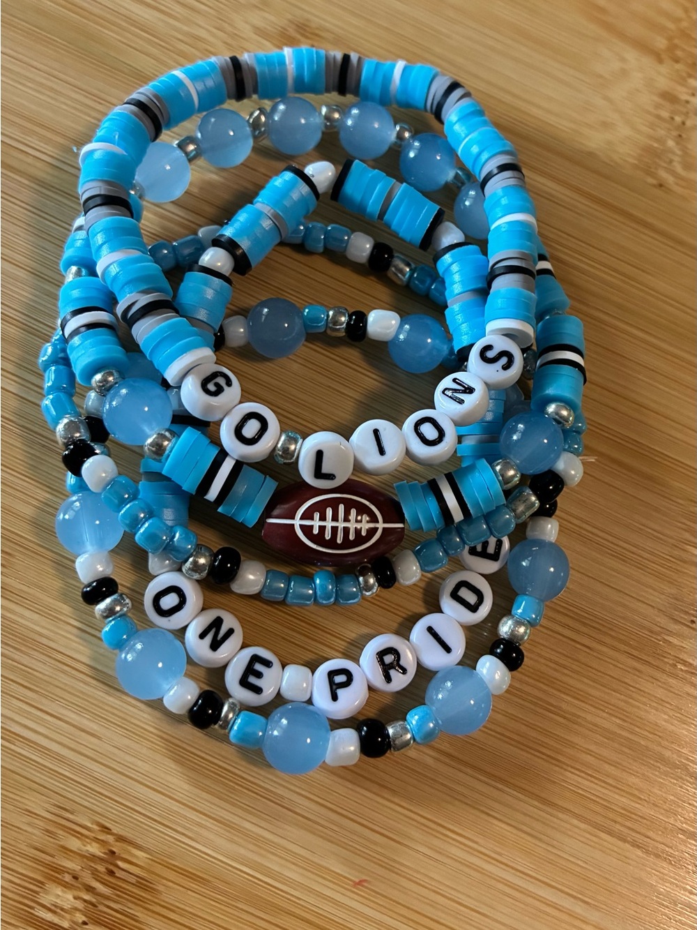 Go Lions Beaded Stretch Bracelet Set